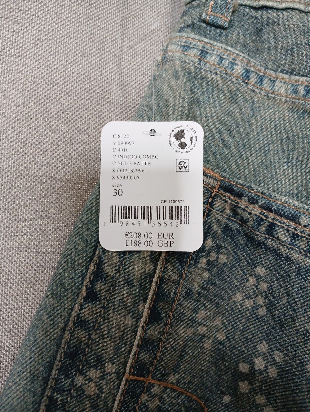 NWT FREE PEOPLE X WE THE FREE ILLUSION RELAX FIT JEANS- SIZE 30 - Picture 9 of 9